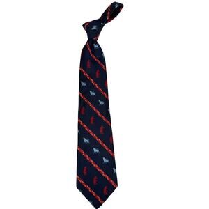 70s VTG Stock MArket Bull Bear Ticker Tape Mens Necktie London 400 Silk Blend